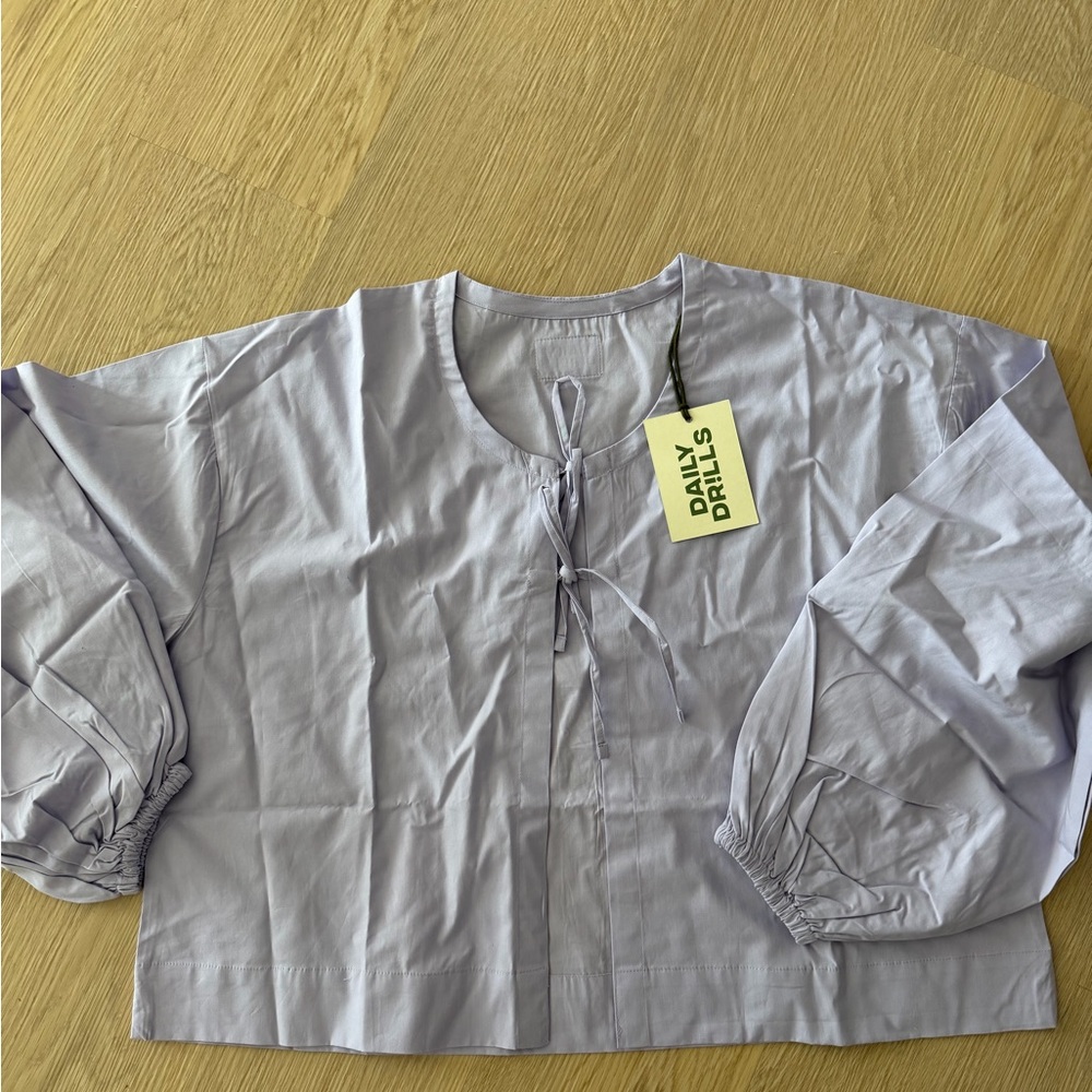 Daily Drills Lavender Tie-Front Top